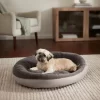 Frisco Herringbone Hi-Low Cuddler Dog & Cat Bed
