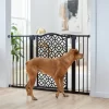 Frisco Metal Geometric Pattern Extra Wide Auto-close Dog Gate