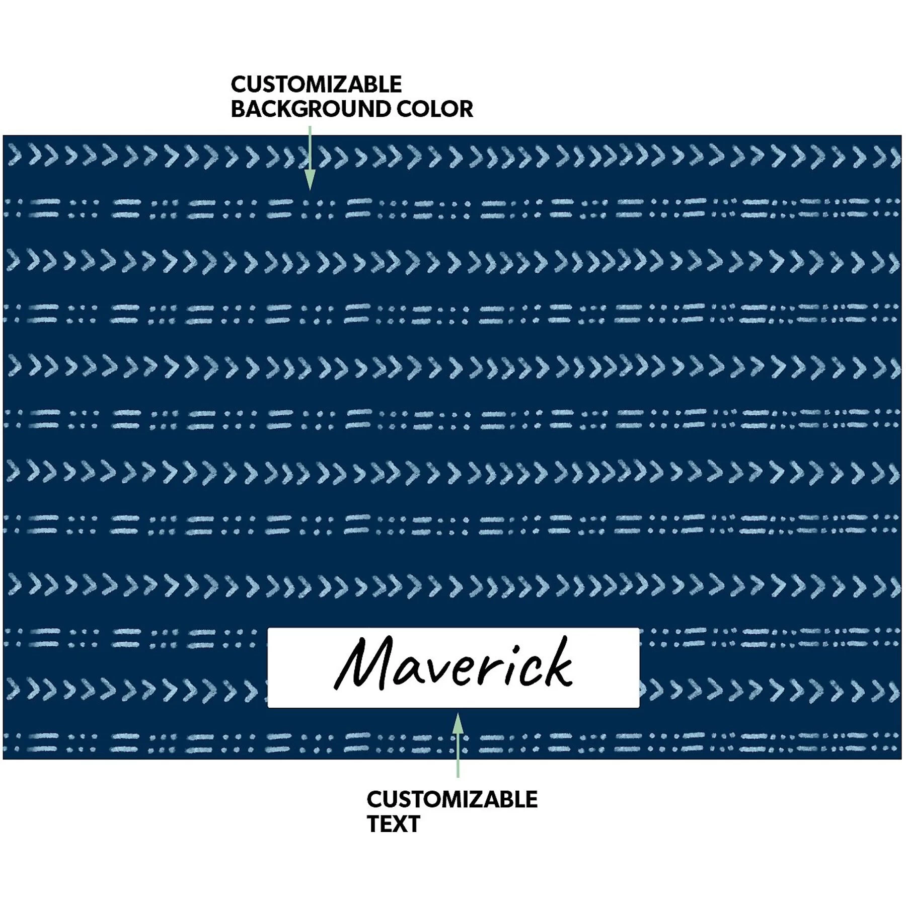 Frisco Mudcloth Personalized Dog & Cat Placemat 2 Frisco Mudcloth Personalized Dog & Cat Placemat - Image 2