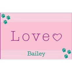 Frisco Love Cutout Personalized Dog & Cat Placemat -Frisco Shop 299558 PT2. AC SS1800 V1636048343