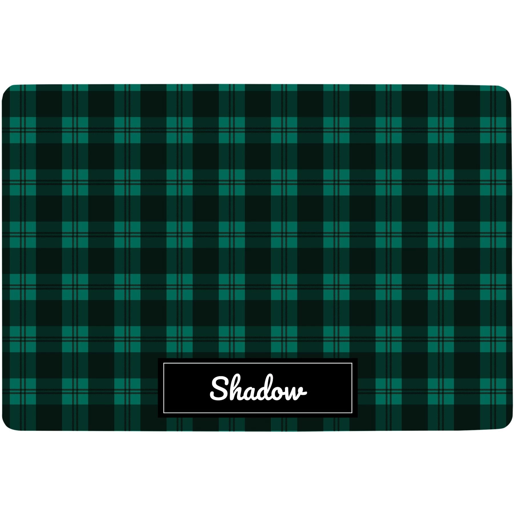 Frisco Plaid Personalized Dog & Cat Placemat 1 Frisco Plaid Personalized Dog & Cat Placemat