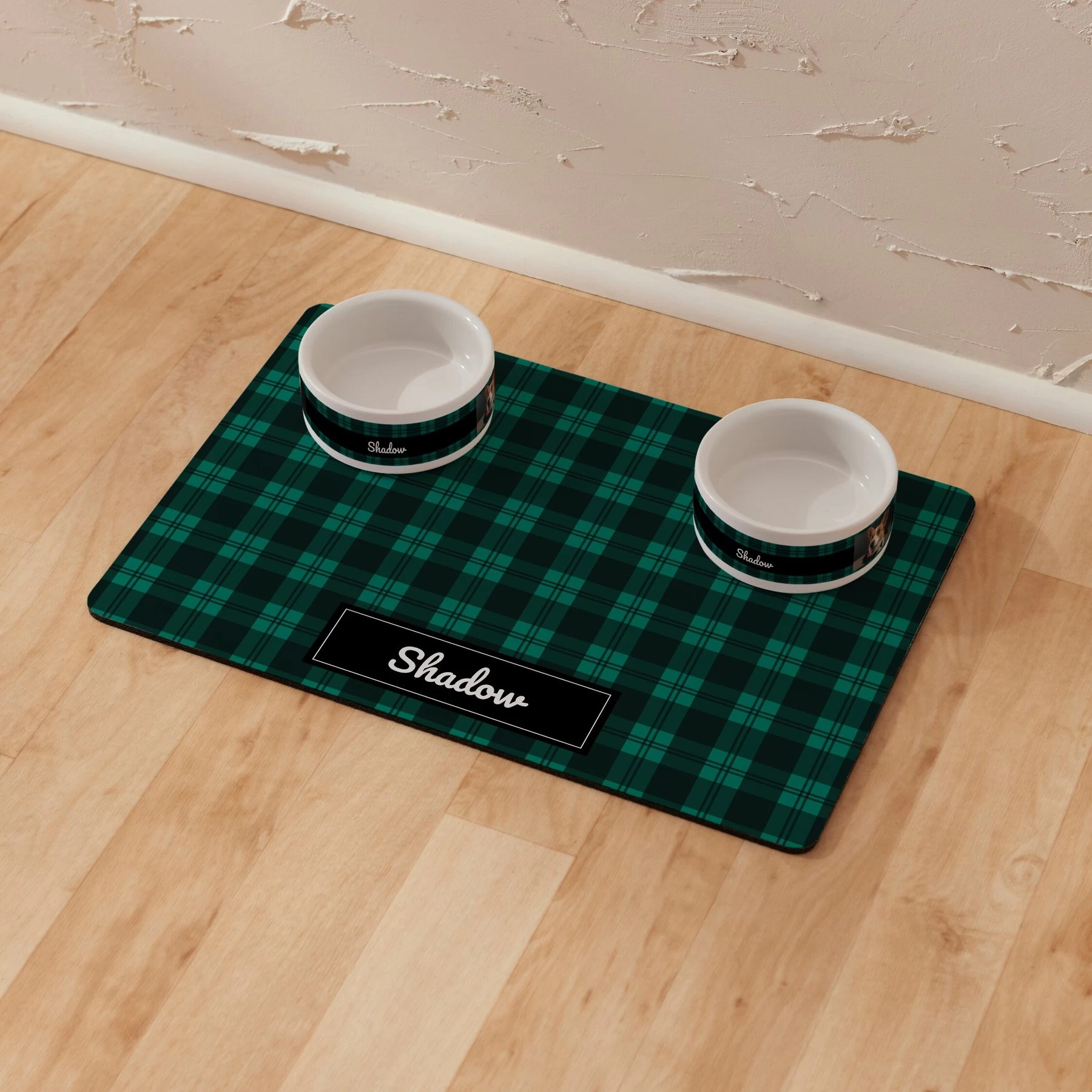 Frisco Plaid Personalized Dog & Cat Placemat 5 Frisco Plaid Personalized Dog & Cat Placemat - Image 5