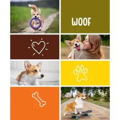 Frisco Personalized Woof Canvas Poster With Wood Hanger, 16" X 20" -Frisco Shop 300964 PT2. AC SS1800 V1636048472