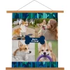 Frisco Personalized Contemporary Mosaic With Bone Collage Canvas Poster With Wood Hanger, 16" X 20"