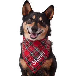 Frisco Tartan Plaid Embroidered Personalized Dog & Cat Bandana -Frisco Shop 301157 PT6. AC SS1800 V1628536009