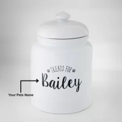 Frisco Ceramic "Treats For" Personalized Treat Jar, 13 Cup, 104oz -Frisco Shop 301185 PT5. AC SS1800 V1630738303