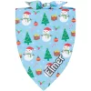 Frisco Snowman & Presents Personalized Dog & Cat Bandana