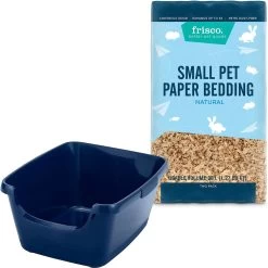 Frisco High Sided Small Pet Litter Box & Frisco Small Pet Paper Bedding