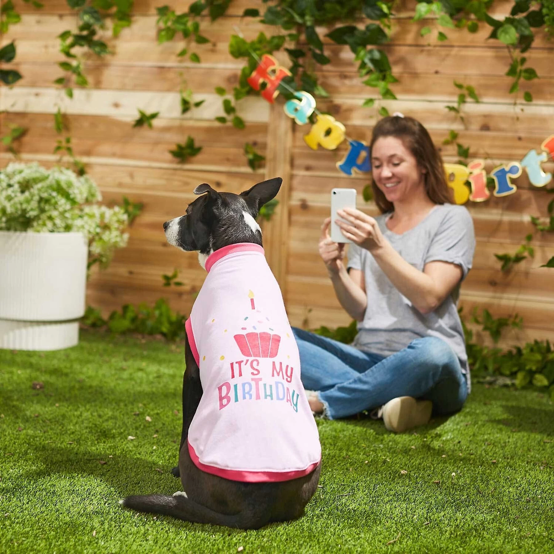 Frisco Birthday Cake Dog & Cat Hat & Frisco It's My Birthday Dog & Cat T-Shirt, Pink 8 Frisco Birthday Cake Dog & Cat Hat & Frisco It's My Birthday Dog & Cat T-Shirt, Pink - Image 8