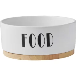 Frisco Ceramic Water Dog & Cat Bowl With Wood Base & Frisco Ceramic Food Dog & Cat Bowl With Wood Base -Frisco Shop 302424 PT4. AC SS1800 V1623087146