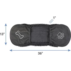 Frisco Microfiber Chenille Shammy Towel & Frisco Microfiber Chenille Paw Print Dog & Cat Mat, Dark Gray -Frisco Shop 303468 PT2. AC SS1800 V1623059252