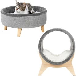 Frisco Shop 35 Frisco Modern Round Elevated Cat Bed & Frisco Modern Tunnel Elevated Cat Bed