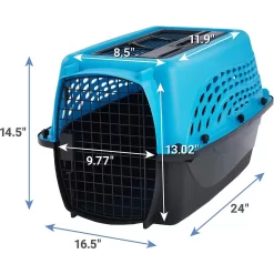 Frisco Two Door Top Load Plastic Dog & Cat Kennel & Frisco Fold & Carry Single Door Collapsible Wire Dog Crate, Pink -Frisco Shop 303656 PT2. AC SS1800 V1623079947