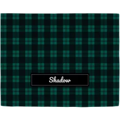 Frisco Personalized Plaid Sherpa Cat & Dog Blanket, 30" X 40"