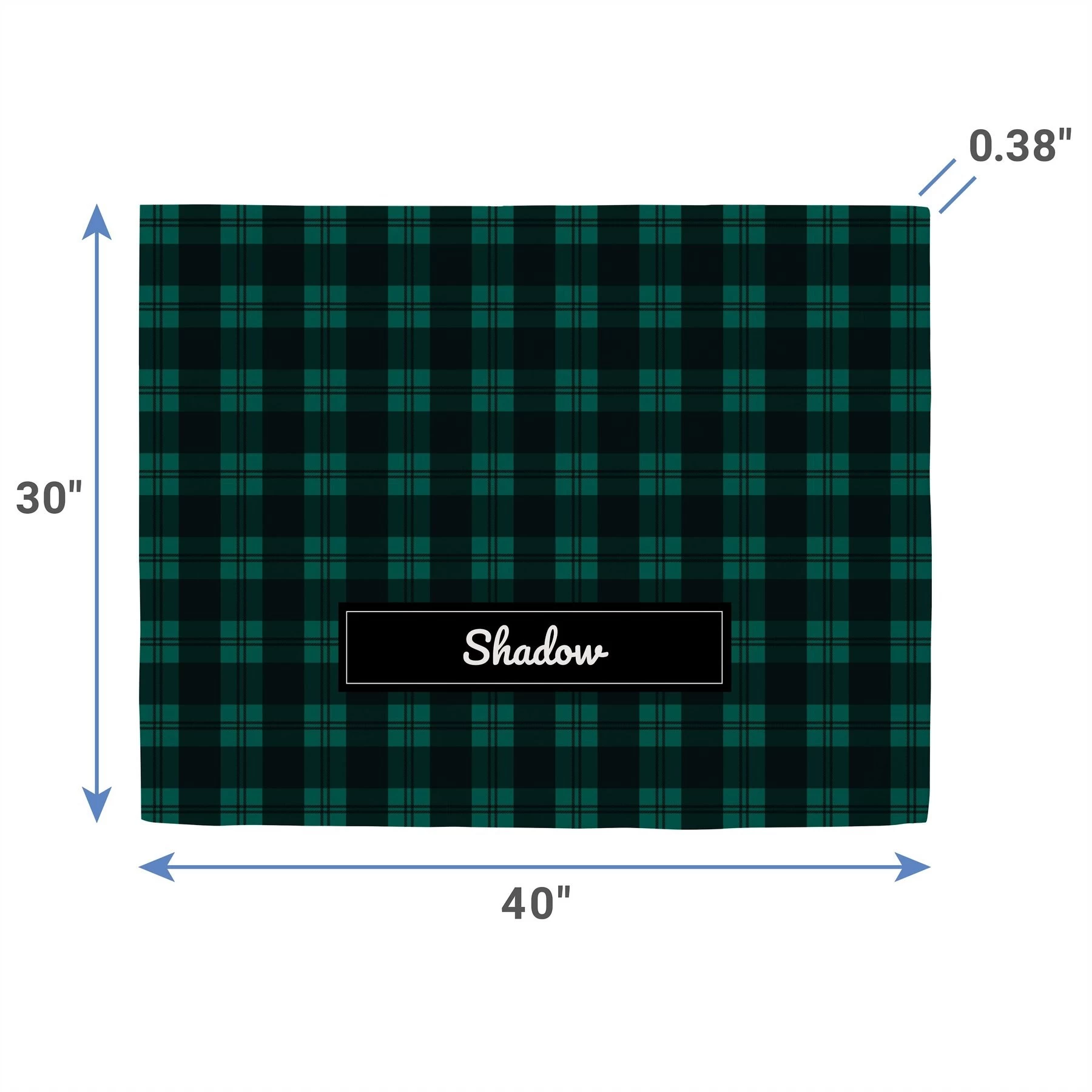 Frisco Personalized Plaid Sherpa Cat & Dog Blanket, 30" X 40" 2 Frisco Personalized Plaid Sherpa Cat & Dog Blanket, 30" X 40" - Image 2