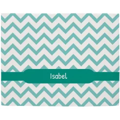 Frisco Personalized Subtle Chevron Sherpa Cat & Dog Blanket, 30" X 40"