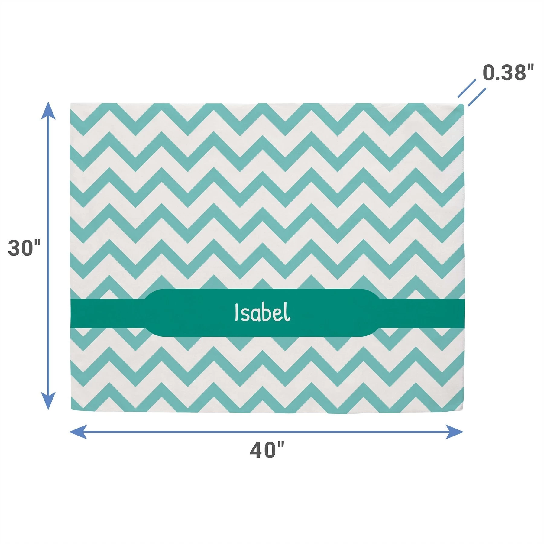 Frisco Personalized Subtle Chevron Sherpa Cat & Dog Blanket, 30" X 40" 2 Frisco Personalized Subtle Chevron Sherpa Cat & Dog Blanket, 30" X 40" - Image 2