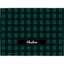 Frisco Personalized Plaid Soft Fleece Cat & Dog Blanket, 30" X 40"