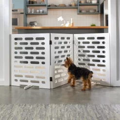 Frisco Deco Horizontal Lines 3-Panel Dog Gate