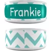Frisco Personalized Chevron Ceramic Dog & Cat Bowl