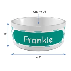 Frisco Personalized Chevron Ceramic Dog & Cat Bowl -Frisco Shop 306760 PT3. AC SS1800 V1636036604