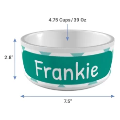 Frisco Personalized Chevron Ceramic Dog Bowl, 4.75-cup, 38oz -Frisco Shop 306761 PT3. AC SS1800 V1636036523