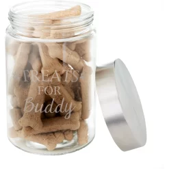 Frisco Paw Print Glass Personalized Treat Jar With Lid, 5 Cup, 40oz -Frisco Shop 309522 PT3. AC SS1800 V1645206096