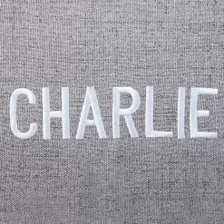 Frisco Personalized Knife Edge Bed, Dark Grey Linen, X-Large -Frisco Shop 311764 PT4. AC SS1800 V1630594020