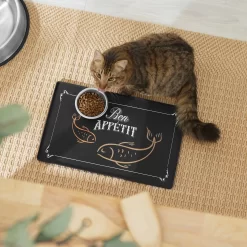 Frisco Silicone Fish Print Dog & Cat Food Mat, Black 9 Frisco Silicone Fish Print Dog & Cat Food Mat, Black -Frisco Shop 311953 PT3. AC SS1800 V1642542608
