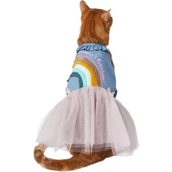 Frisco Rainbow Denim Dog & Cat Dress -Frisco Shop 312144 PT2. AC SS1800 V1644524286