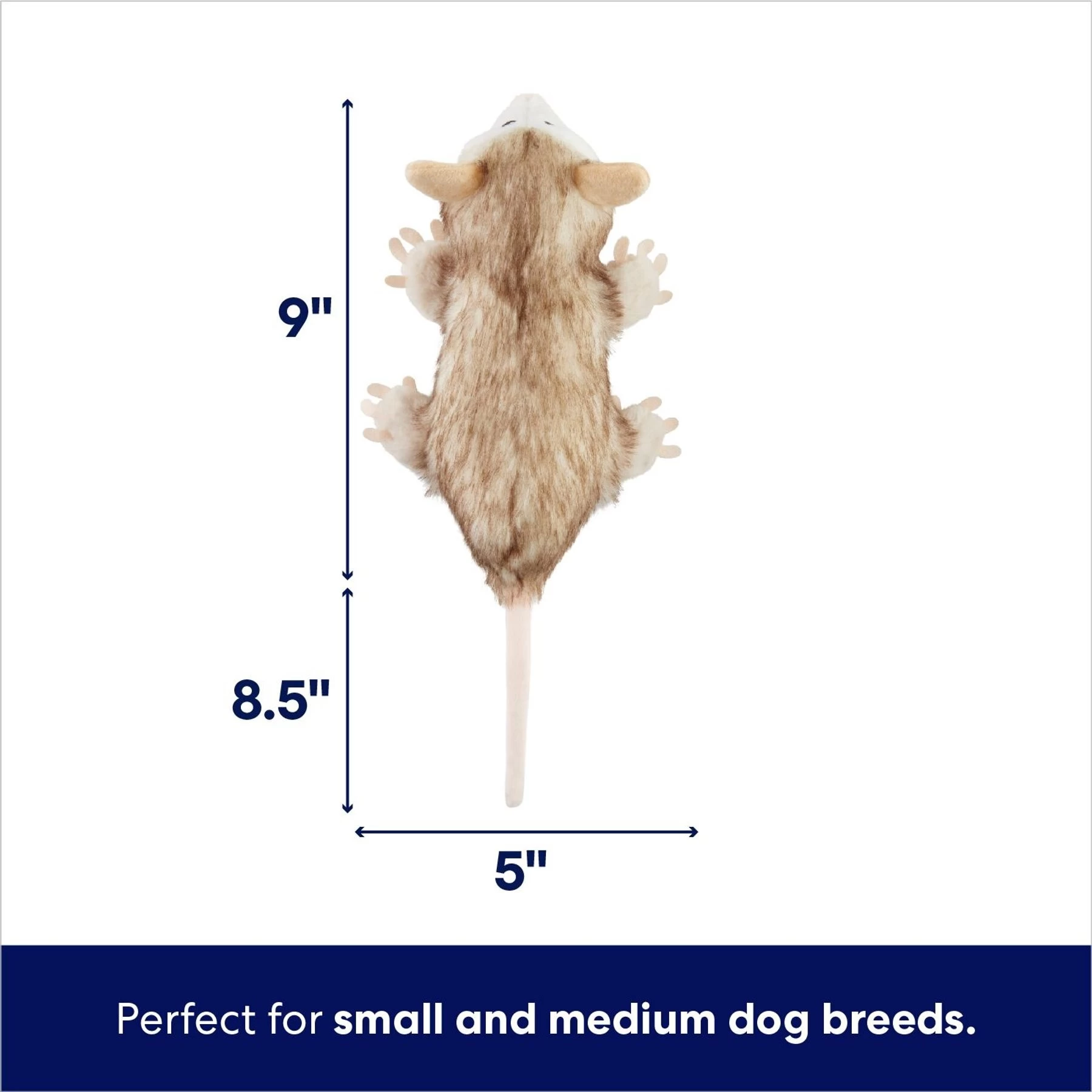 Frisco Realistic Opossum Plush Squeaky Dog Toy 2 Frisco Realistic Opossum Plush Squeaky Dog Toy - Image 2