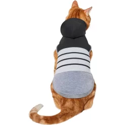 Frisco Gray Striped Dog & Cat Hoodie -Frisco Shop 317305 PT2. AC SS1800 V1646434346