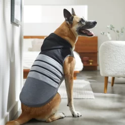 Frisco Gray Striped Dog & Cat Hoodie -Frisco Shop 317305 PT8. AC SS1800 V1646437959