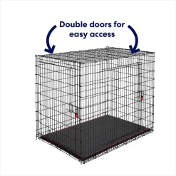 Frisco XX-Large Heavy Duty Enhanced Lock Double Door Wire Dog Crate, Fold & Carry Wire Dog Crate & Mat Kit, 54" -Frisco Shop 318116 PT3. AC SS1800 V1634154738