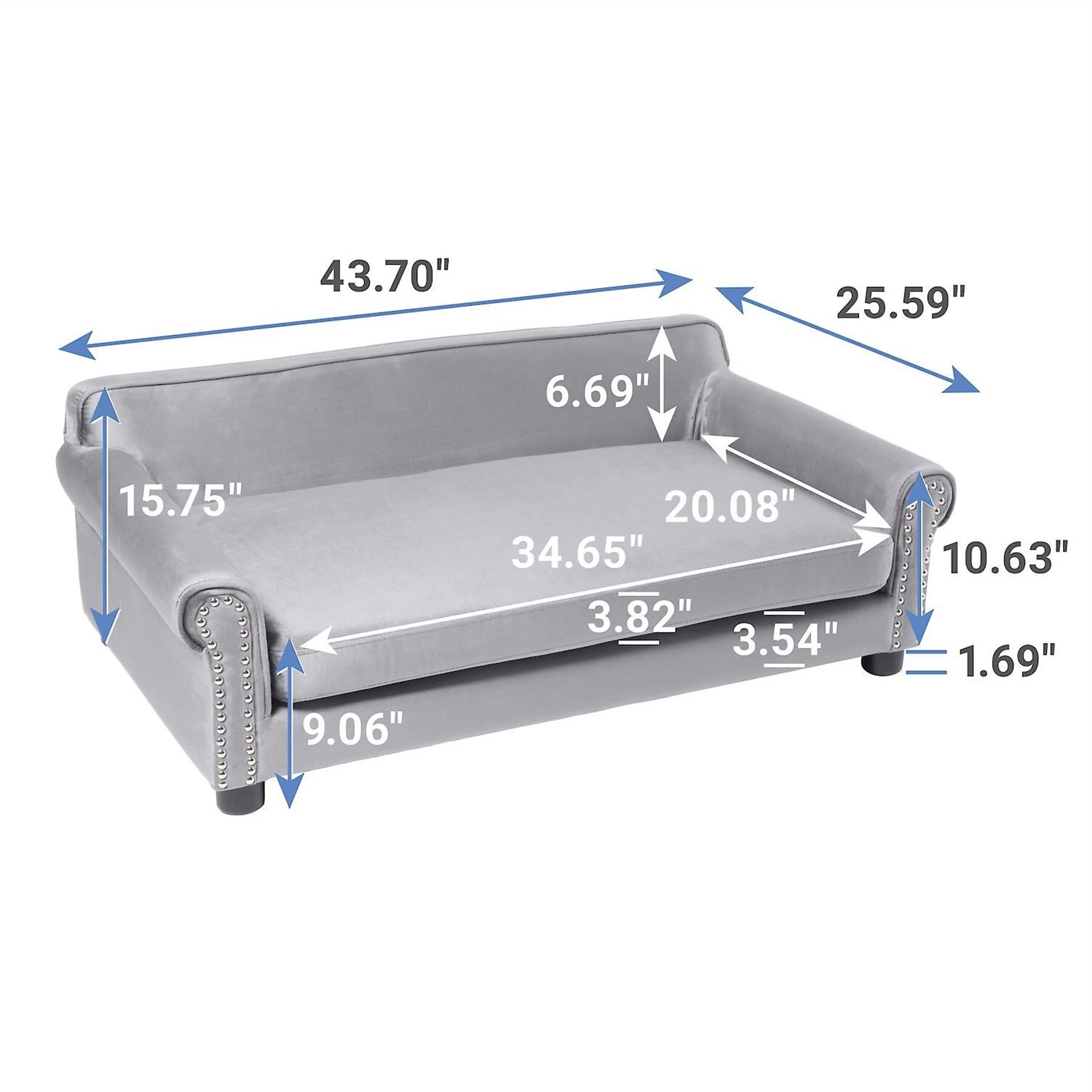 Frisco Sofa Pet Bed With Removable Cover & Frisco Eyelash Cat & Dog Blanket 3 Frisco Sofa Pet Bed With Removable Cover & Frisco Eyelash Cat & Dog Blanket - Image 3