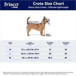 Frisco Ultimate Lightweight Heavy Duty Foldable & Stackable Steel Metal Single Door Dog Crate -Frisco Shop 326416 PT2. AC SS1800 V1645739508