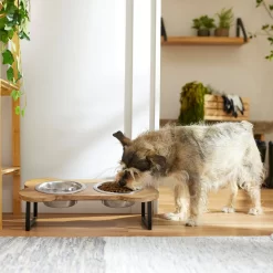 Frisco Premium Wood Elevated Bone Shape Stainless Steel Double Diner Dog & Cat Bowl, 3 Cup 8 Frisco Premium Wood Elevated Bone Shape Stainless Steel Double Diner Dog & Cat Bowl, 3 Cup -Frisco Shop 331497 PT2. AC SS1800 V1657656892