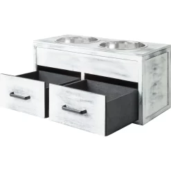 Frisco Premium Wood Elevated Large Breed Dog Bowl With Storage Station, 10 Cup -Frisco Shop 331505 PT5. AC SS1800 V1657656894