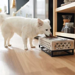Frisco Premium Wood Elevated Stainless Steel Double Diner Dog & Cat Bowl, 3 Cup -Frisco Shop 331507 PT2. AC SS1800 V1657656894