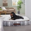 Frisco Farmhouse Rectangular Bolster Dog Bed W/ Removable Cover