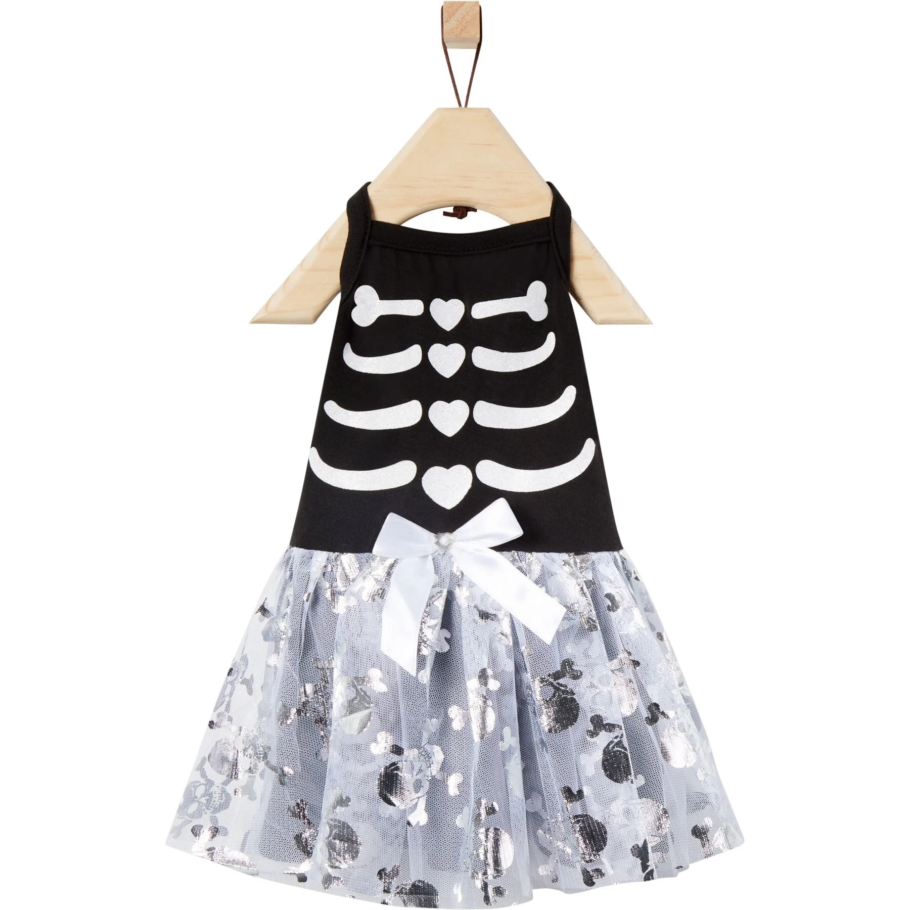 Frisco Silver Metallic Skull Dog & Cat Dress 3 Frisco Silver Metallic Skull Dog & Cat Dress - Image 3