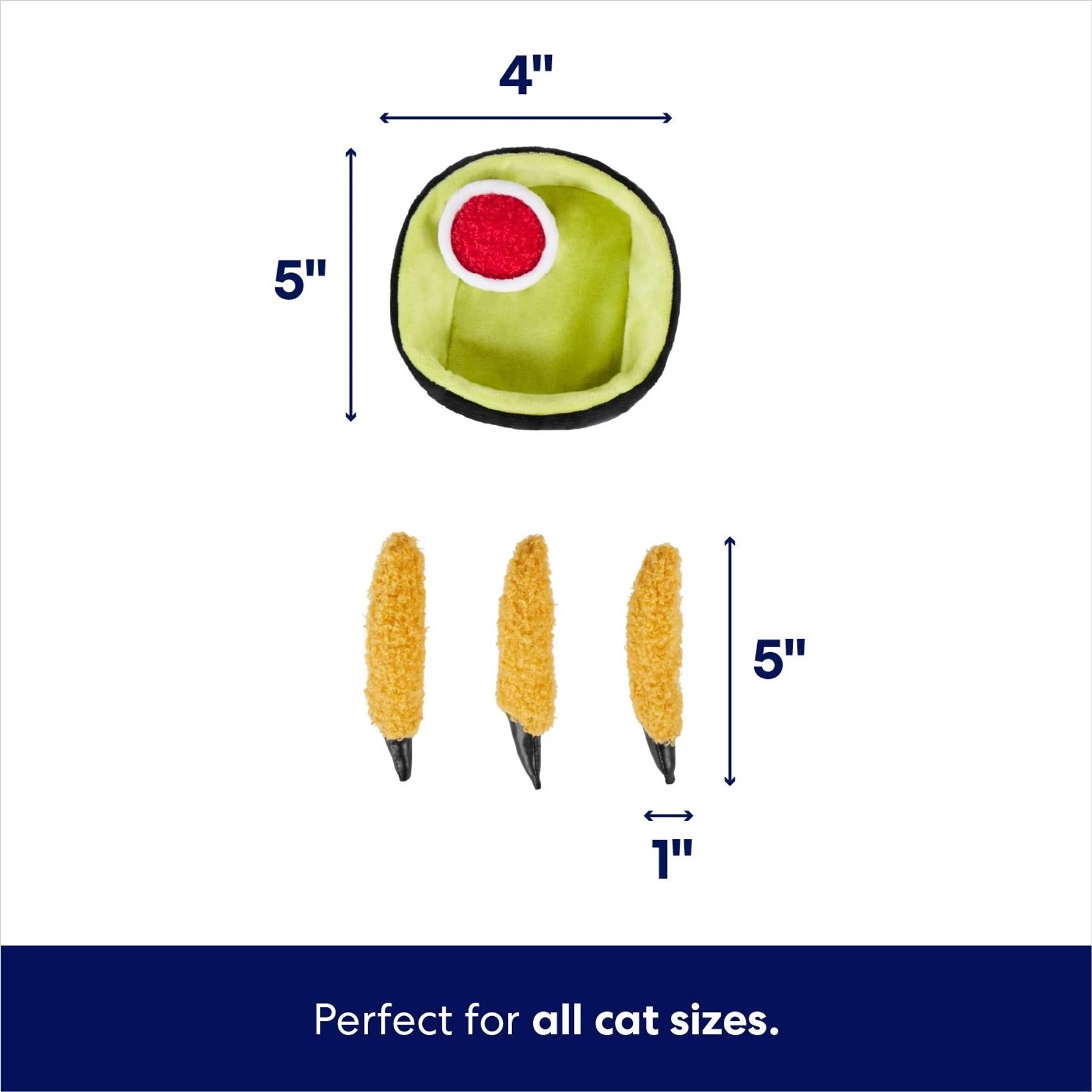 Frisco Halloween Haunted Mozzarella Sticks Plush Cat Toy With Catnip 2 Frisco Halloween Haunted Mozzarella Sticks Plush Cat Toy With Catnip - Image 2