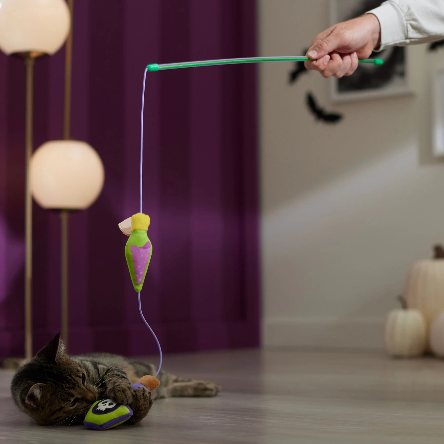 Frisco Halloween Potion Teaser Wand Cat Toy With Catnip 3 Frisco Halloween Potion Teaser Wand Cat Toy With Catnip - Image 3