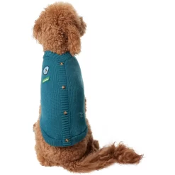 Frisco Teal Button Down Dog & Cat Sweater -Frisco Shop 353580 PT2. AC SS1800 V1659006937