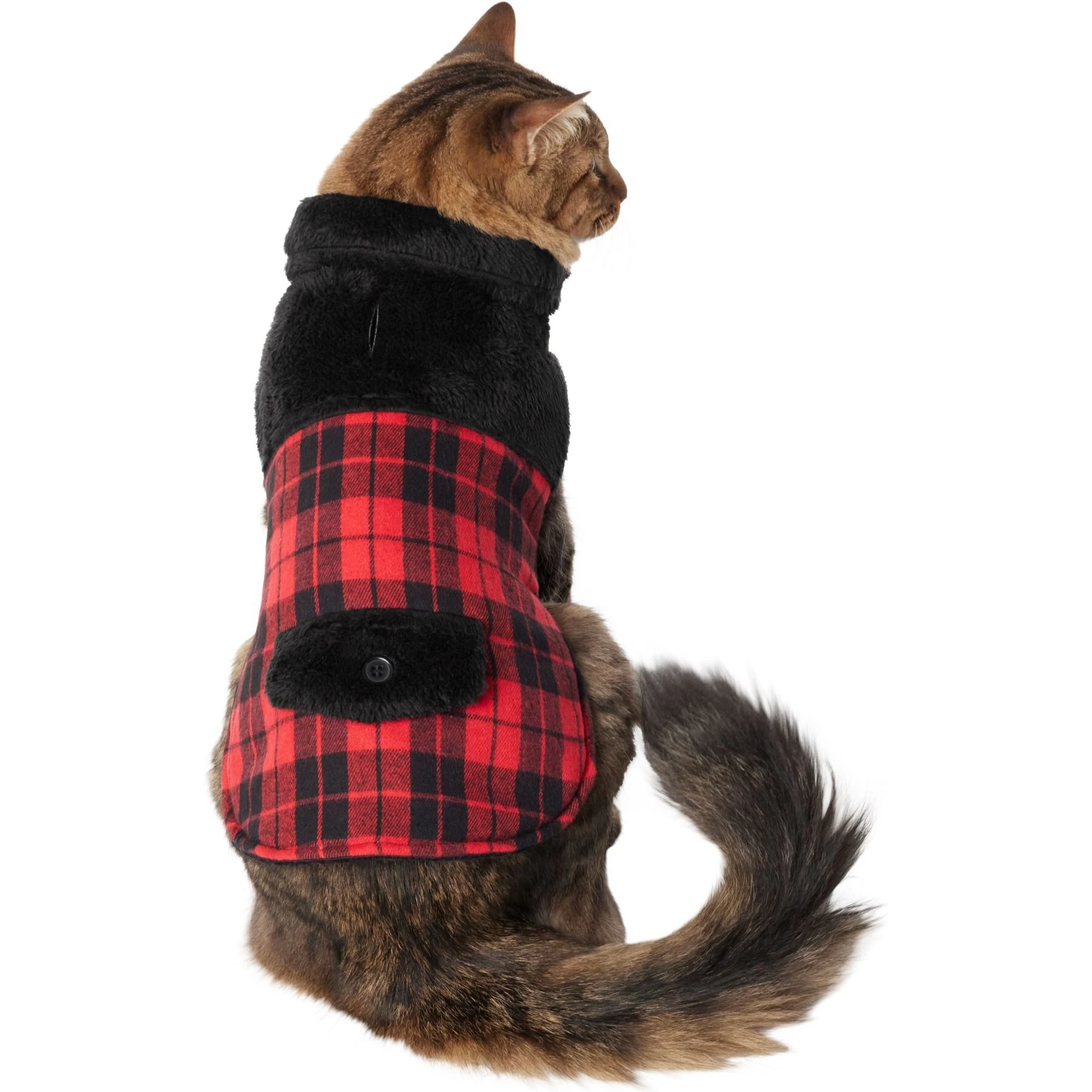 Frisco Mediumweight Plaid Faux Fur Dog & Cat Jacket 1 Frisco Mediumweight Plaid Faux Fur Dog & Cat Jacket