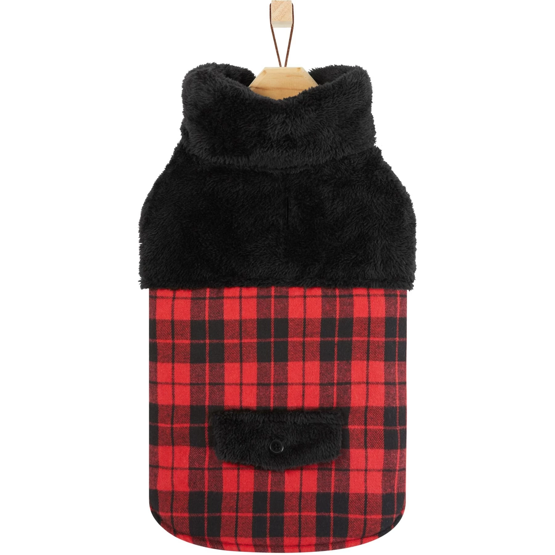 Frisco Mediumweight Plaid Faux Fur Dog & Cat Jacket 4 Frisco Mediumweight Plaid Faux Fur Dog & Cat Jacket - Image 4