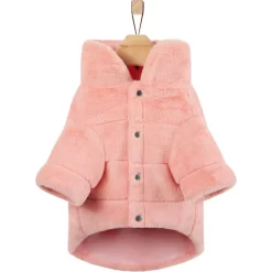 Frisco Lightweight Faux Fur Pink Puffer Dog & Cat Coat -Frisco Shop 353869 PT5. AC SS1800 V1659726716