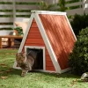 Frisco Outdoor Wooden A-Frame Cat House