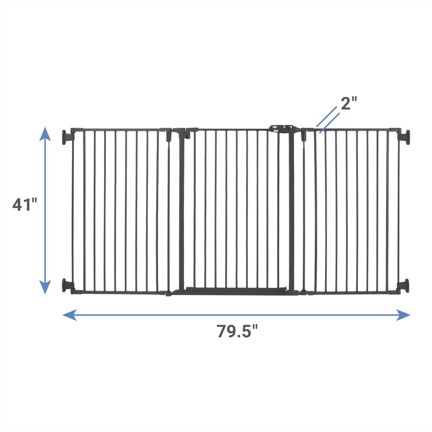 Frisco Steel 3-Panel Configurable Gate, 41-in Height 2 Frisco Steel 3-Panel Configurable Gate, 41-in Height - Image 2