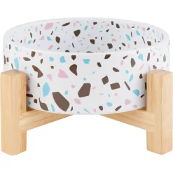 Frisco Elevated Terrazzo Non-skid Ceramic Bowl With Bamboo Stand 14 Frisco Elevated Terrazzo Non-skid Ceramic Bowl With Bamboo Stand -Frisco Shop 363375 PT5. AC SS1800 V1657657266